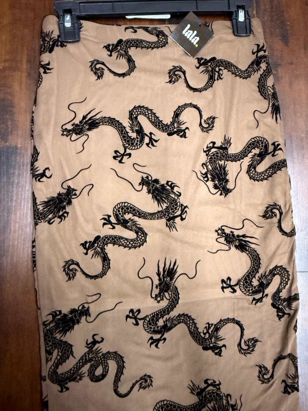 Dressed In LALA Enchantress Mesh Burnout Dragon Skirt in Dangerous Woman XS-3X - Picture 6 of 6